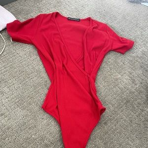 Red bodysuit